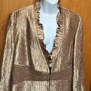 Moshita Couture Gold Formal Suit Size 16